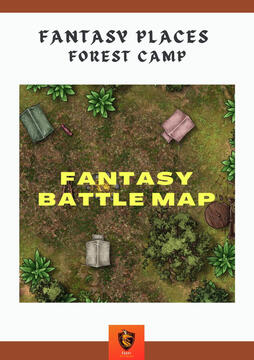 forest camp battle map for D&D